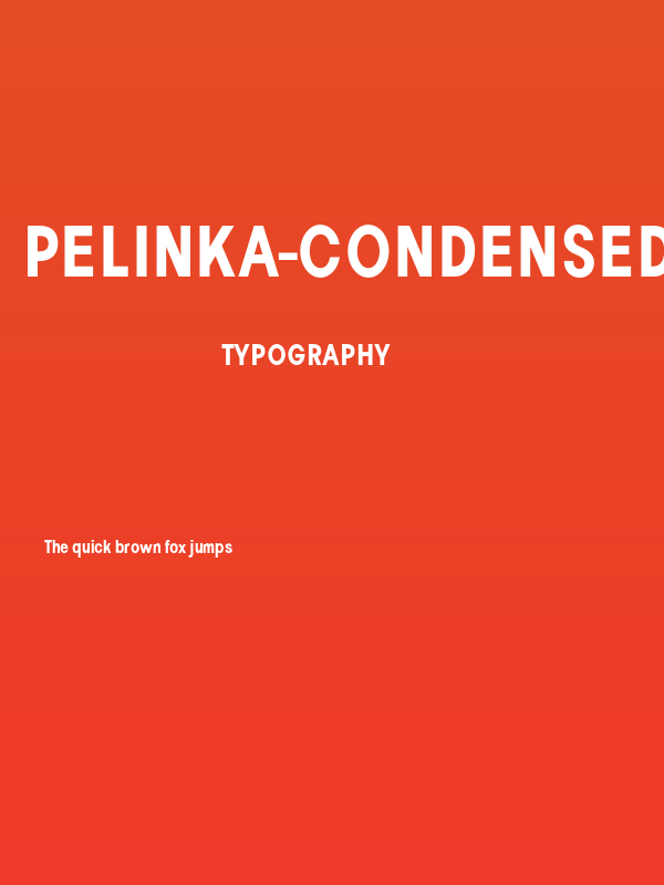 Pelinka-CondensedBold Poster