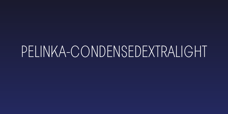 Pelinka-CondensedExtraLight Social Header