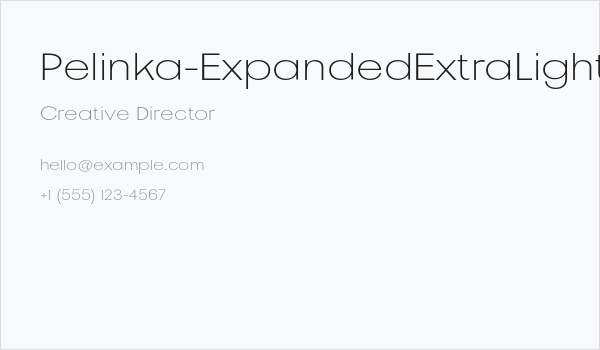 Pelinka-ExpandedExtraLight Business Card