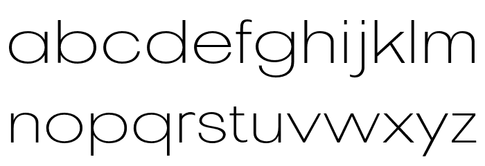Pelinka-ExpandedExtraLight Font LOWERCASE