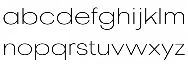 Pelinka-ExpandedExtraLight Шрифта строчной
