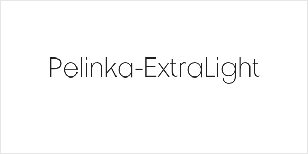 Pelinka-ExtraLight Logo