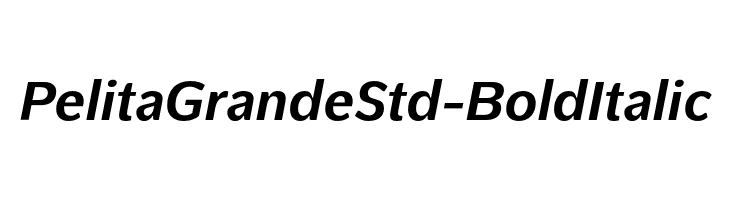 PelitaGrandeStd-BoldItalic  免费字体下载