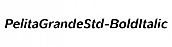 PelitaGrandeStd-BoldItalic  font caratteri gratis
