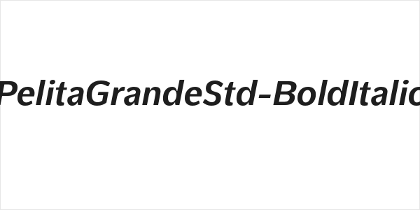 PelitaGrandeStd-BoldItalic Logo