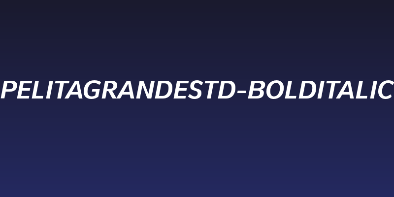 PelitaGrandeStd-BoldItalic Social Header
