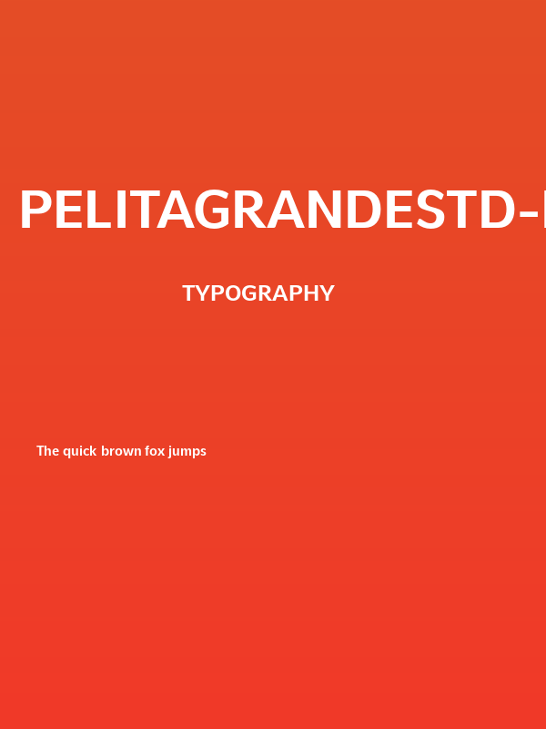 PelitaGrandeStd-Bold Poster