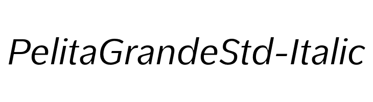 PelitaGrandeStd-Italic  baixar fontes gratis