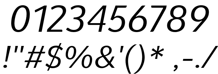 PelitaGrandeStd-Italic Font OTHER CHARS