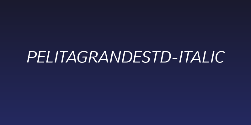 PelitaGrandeStd-Italic Social Header