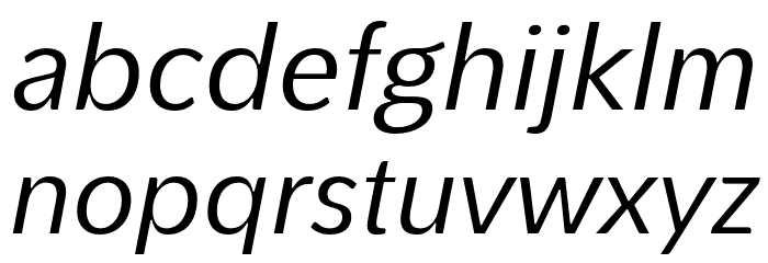 PelitaGrandeStd-Italic Font LOWERCASE
