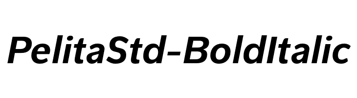 PelitaStd-BoldItalic  免费字体下载