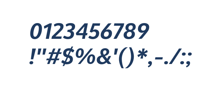 PelitaStd-BoldItalic Other Characters