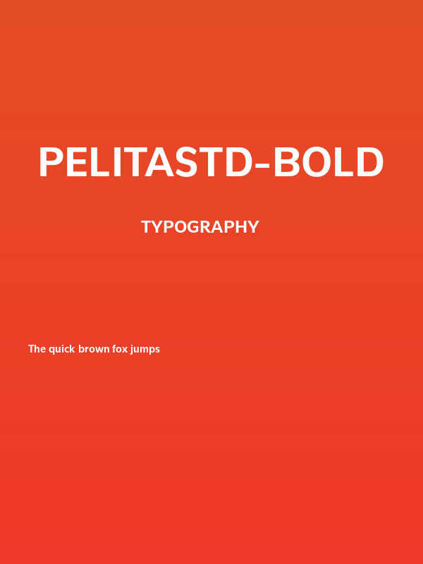 PelitaStd-Bold Poster