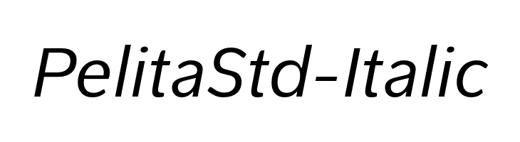 PelitaStd-Italic  les polices de caractères gratuit tlcharger