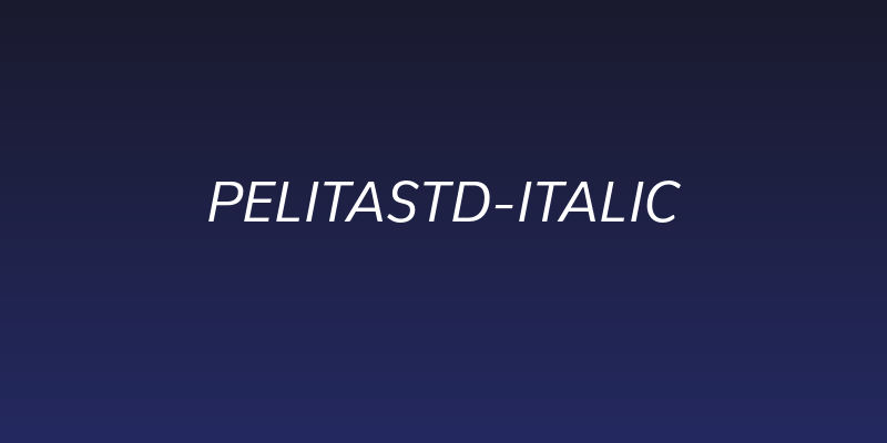 PelitaStd-Italic Social Header