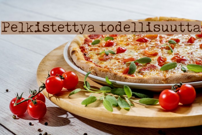 Pelkistettya todellisuutta Font examples