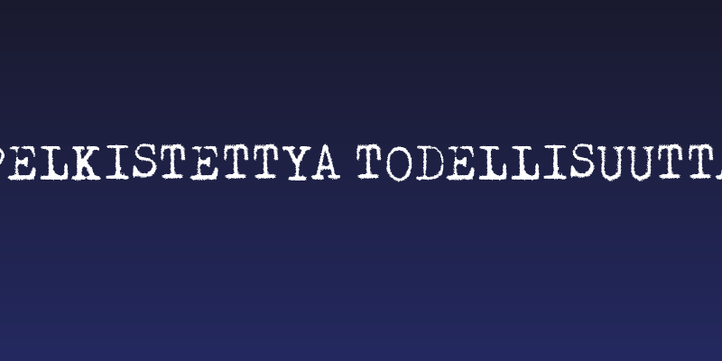 Pelkistettya todellisuutta Social Header