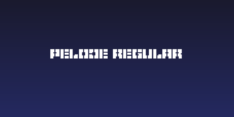 Pelode Regular Social Header