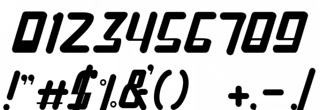PenTagon-Italic Font OTHER CHARS