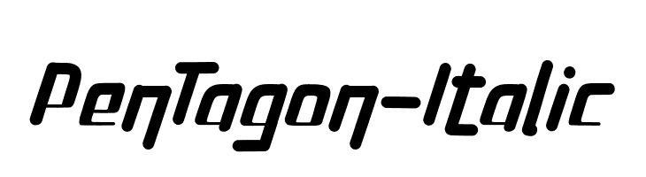 PenTagon-Italic  Free Fonts Download