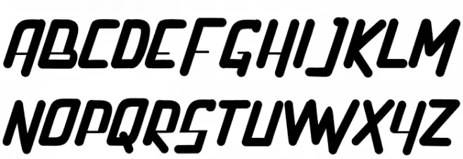 PenTagon-Italic Font UPPERCASE