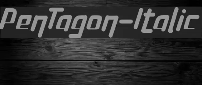 PenTagon-Italic Font examples