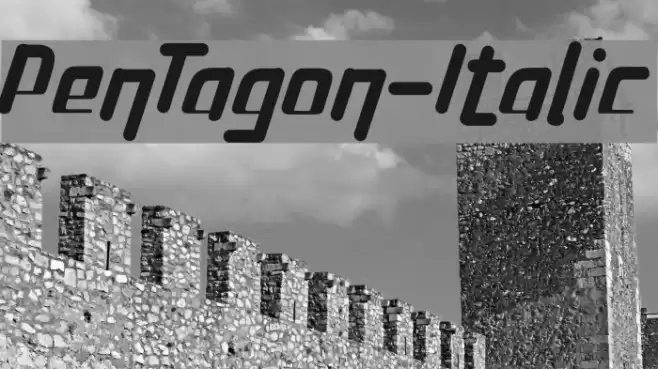 PenTagon-Italic Font examples