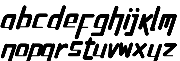 PenTagon-Italic Font LOWERCASE