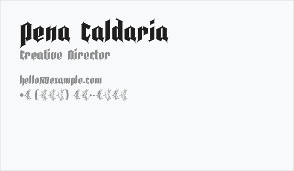 Pena Caldaria Business Card