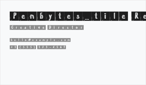Penbytes_tile Regular Business Card