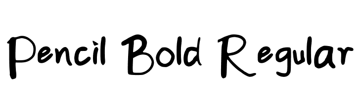 Pencil Bold Regular  フリーフォントのダウンロード