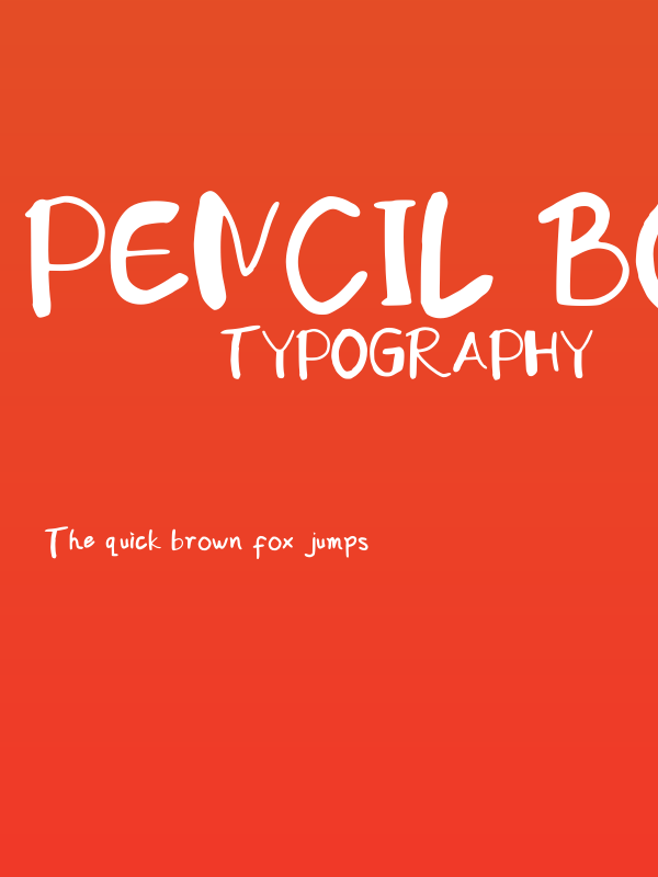 Pencil Bold Regular Poster