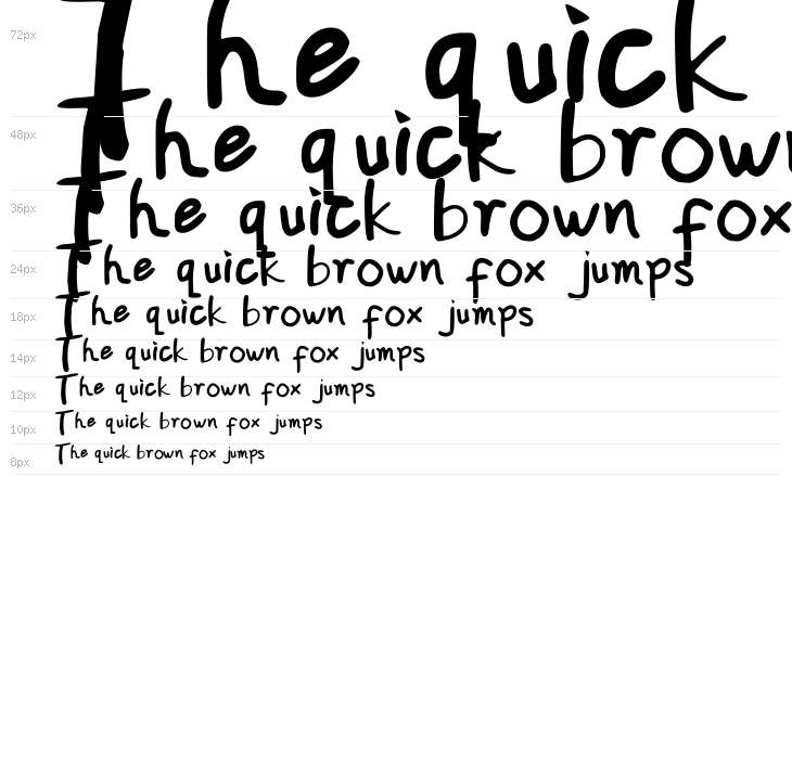 Pencil Bold Regular Waterfall