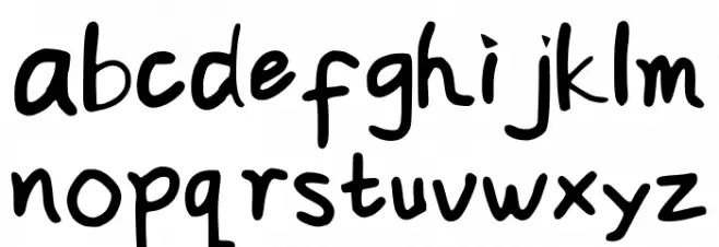 Pencil Bold Regular फ़ॉन्ट लोअरकेस