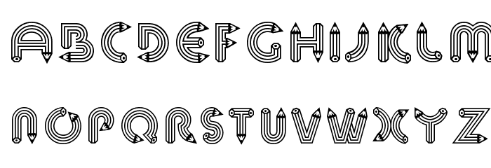 Pencil Caps Font LOWERCASE