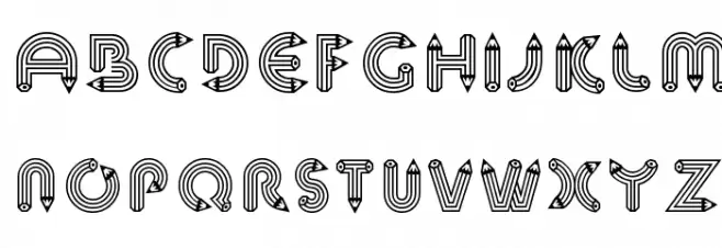 Pencil Caps 字体 小写