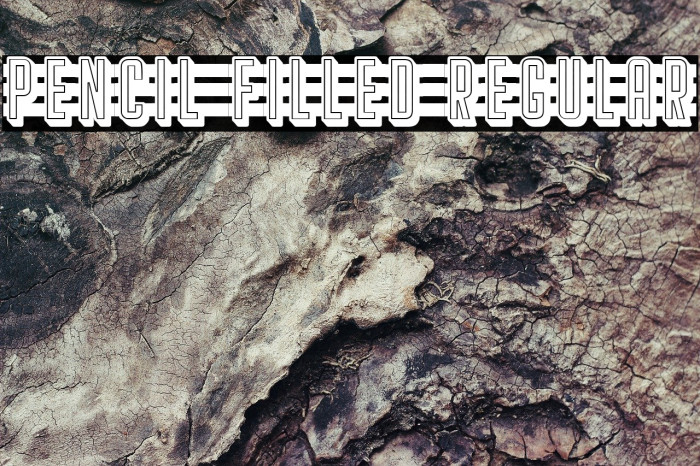 Pencil Filled Regular Font examples