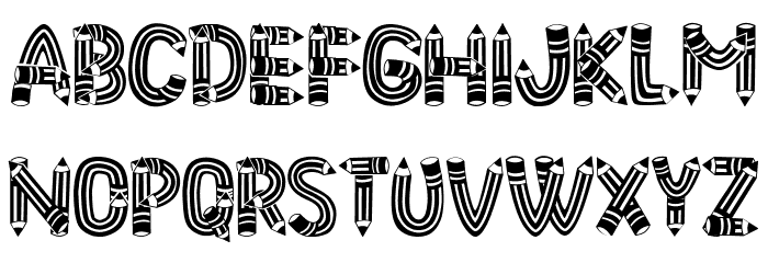 Pencil Letters Regular Font OTHER CHARS
