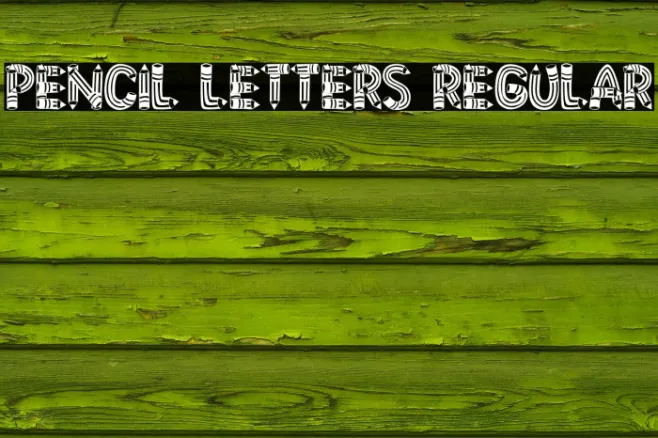 Pencil Letters Regular Example 2