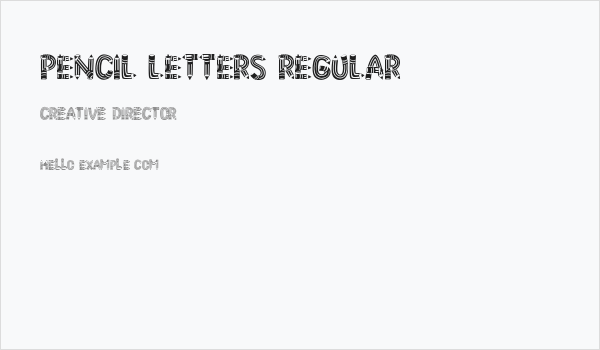 Pencil Letters Regular Business Card