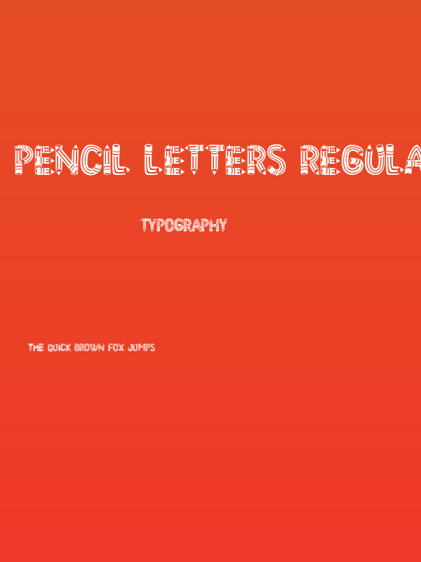 Pencil Letters Regular Poster