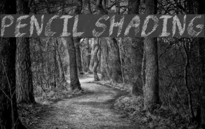 Pencil Shading Font examples