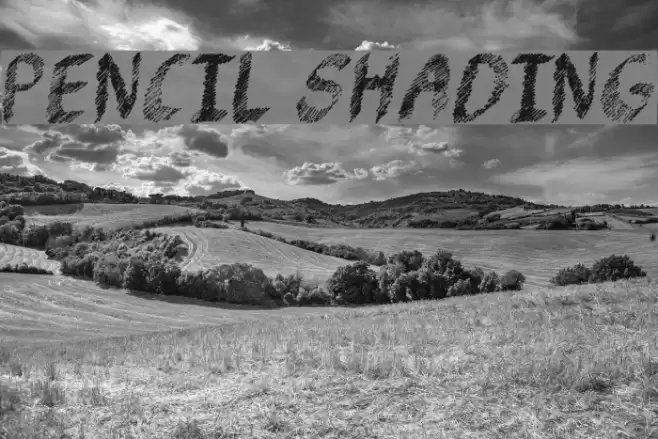 Pencil Shading Font examples