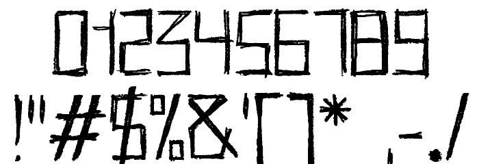 PencilGrid Font OTHER CHARS