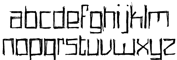 PencilGrid Font LOWERCASE
