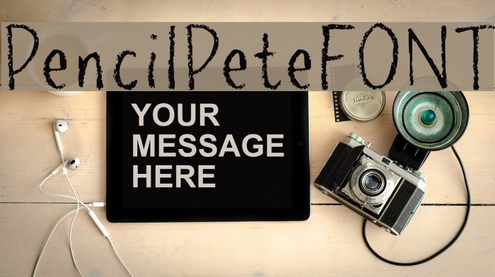 PencilPeteFONT Font examples
