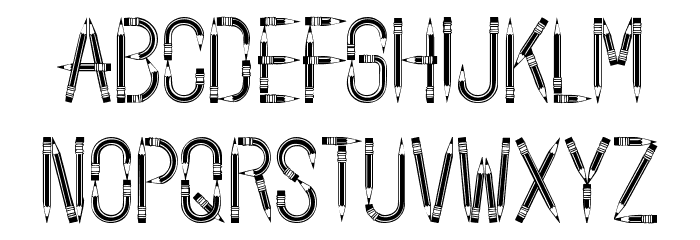 Pencilled Font LOWERCASE
