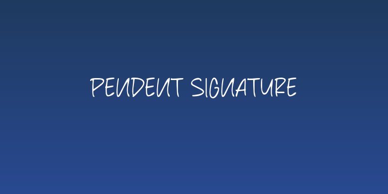 Pendent Signature Social Header