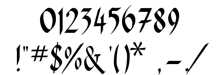 PendragonFLF Font OTHER CHARS